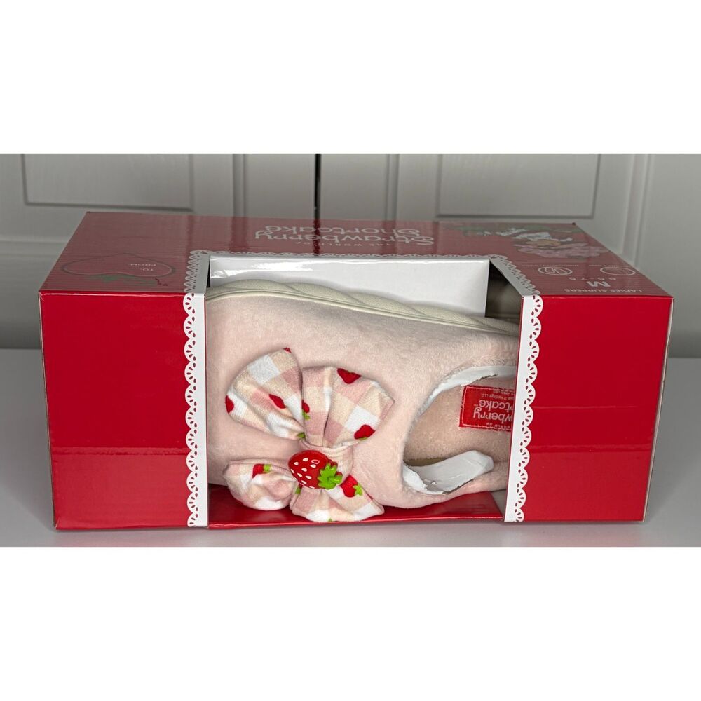 Strawberry Shortcake Ladies Slippers – Memory Foam Sz M (6.5–7.5) - Picture 3 of 8